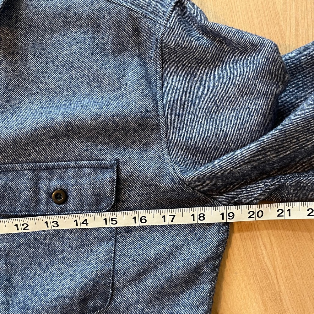 Frank & Oak Thick Blue Flannel Shirt - Picture 11 of 16